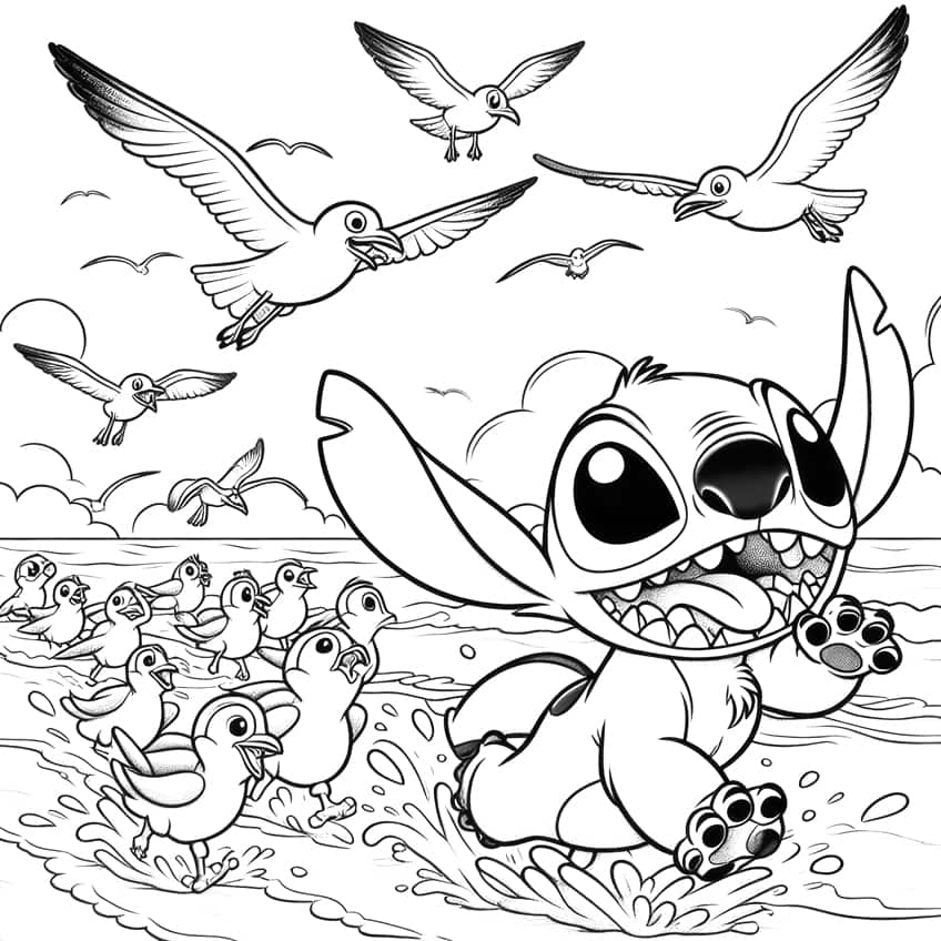 Printable:5ecjf0igoly= Stitch Coloring Page